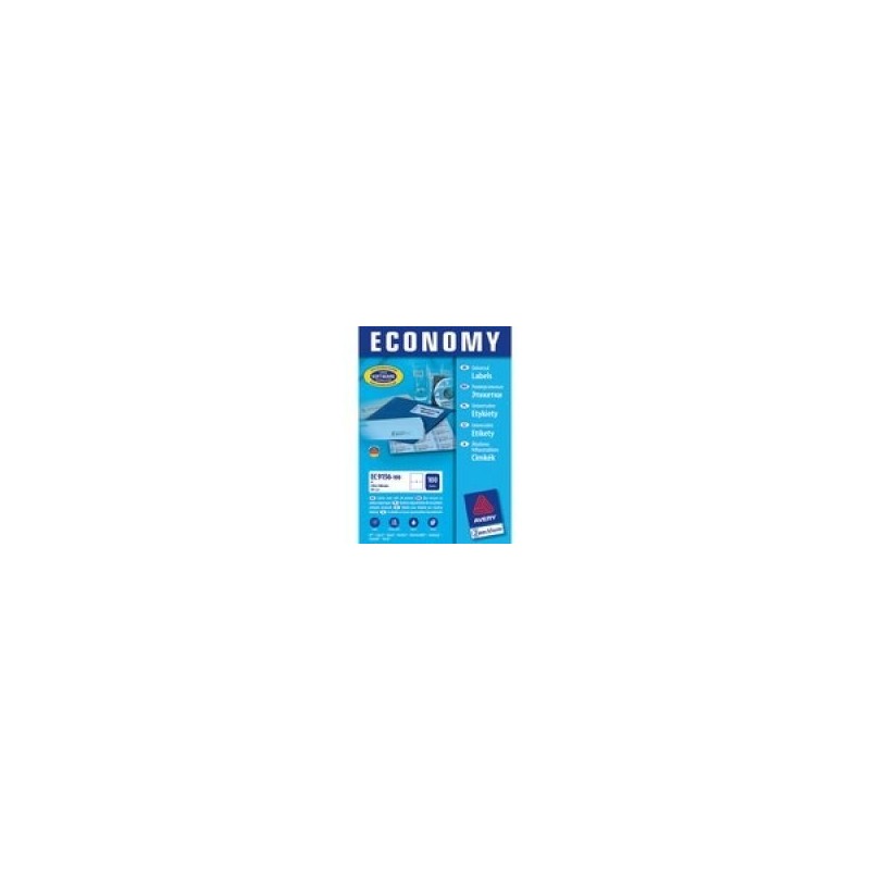 ETYKIETY UNIWERSALNE ECONOMY BIAŁE, A4, 70 X 16,9 MM