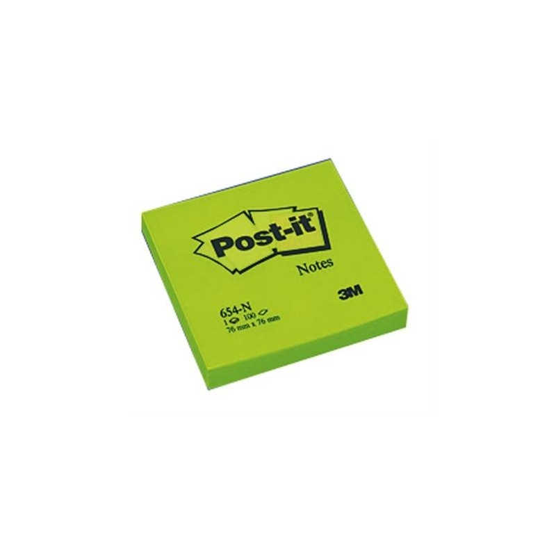 BLOCZEK SP 76X76/100K ZIEL NEON POST-IT 654-NG ***FT-5100-1018-2*