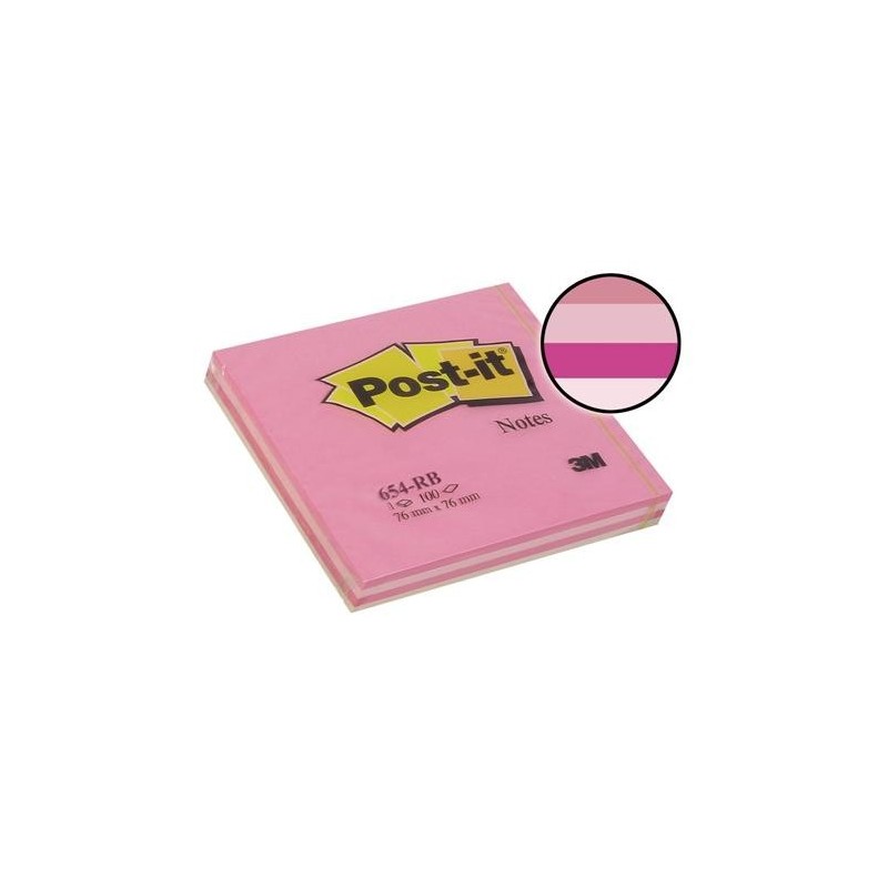 BLOCZEK SP 76X76/100K TĘCZOWY TRUSKAWKA POST-IT 654-RB ***FT-5100-9179-4*