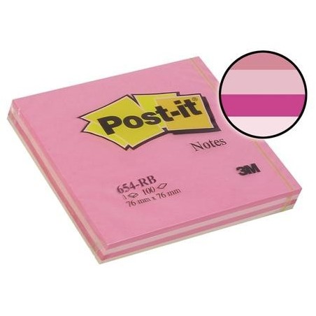 BLOCZEK SP 76X76/100K TĘCZOWY TRUSKAWKA POST-IT 654-RB ***FT-5100-9179-4*