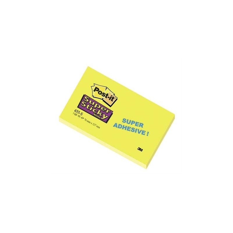 BLOCZEK SP 76X127/90K ŻÓŁTY SUPER STICKY POST-IT 655-S ***FT-5100-9366-7*