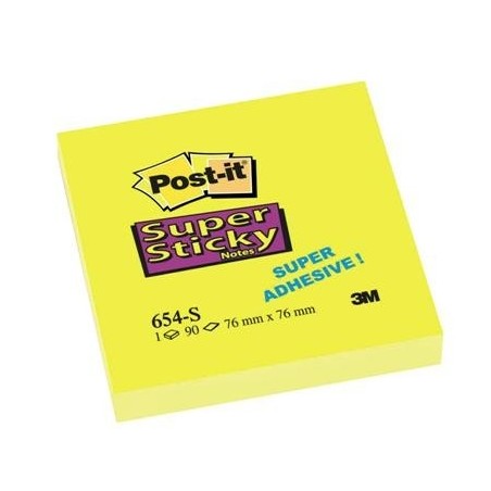 BLOCZEK SP 76X76/90K ŻÓŁTY SUPER STICKY POST-IT 654-S ***FT-5100-9374-1*