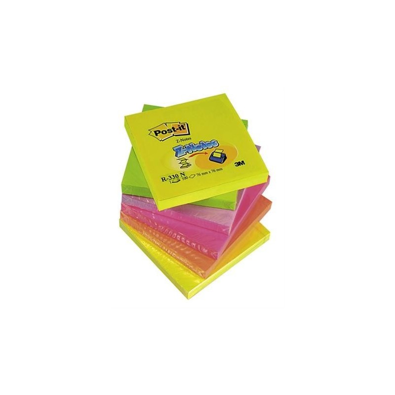 BLOCZEK SP 76X76/100K HARMONIJKOWY 6SZT NEON KOL POST -IT R 330-NR ***FT-5100-8993-9*