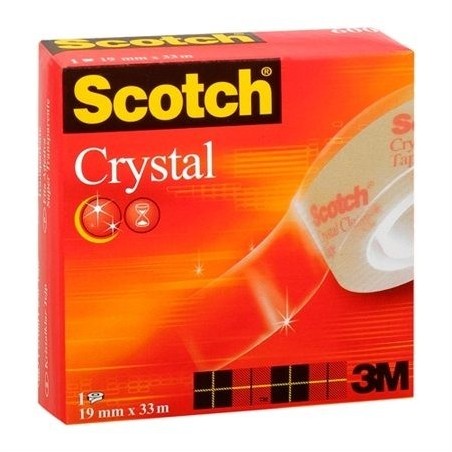 TAŚMA KLEJĄCA 19MMX33M CRYSTAL CLEAR SCOTCH W PUDEŁKU 600 ***FT-5100-6040-1/FT-5102-8045-4*