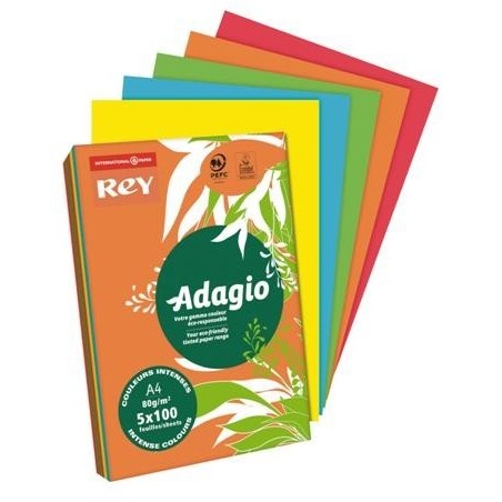 PAPIER KSERO A4/80G REY ADAGIO INTENSYWNE 5X100 ****