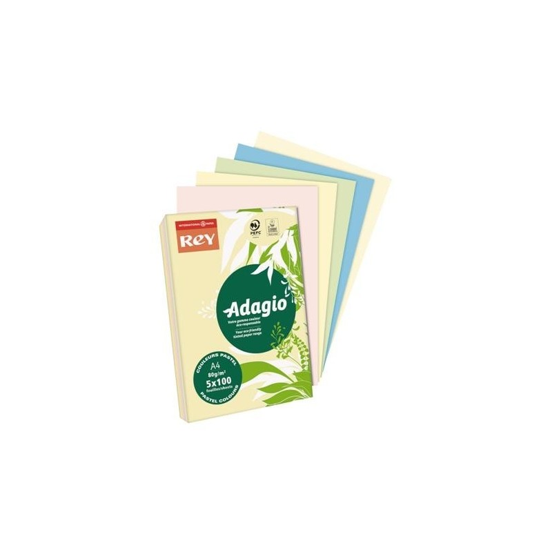 PAPIER KSERO A4/80G REY ADAGIO PASTELE 5X100 ****