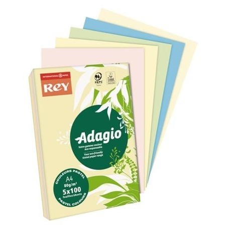PAPIER KSERO A4/80G REY ADAGIO PASTELE 5X100 ****