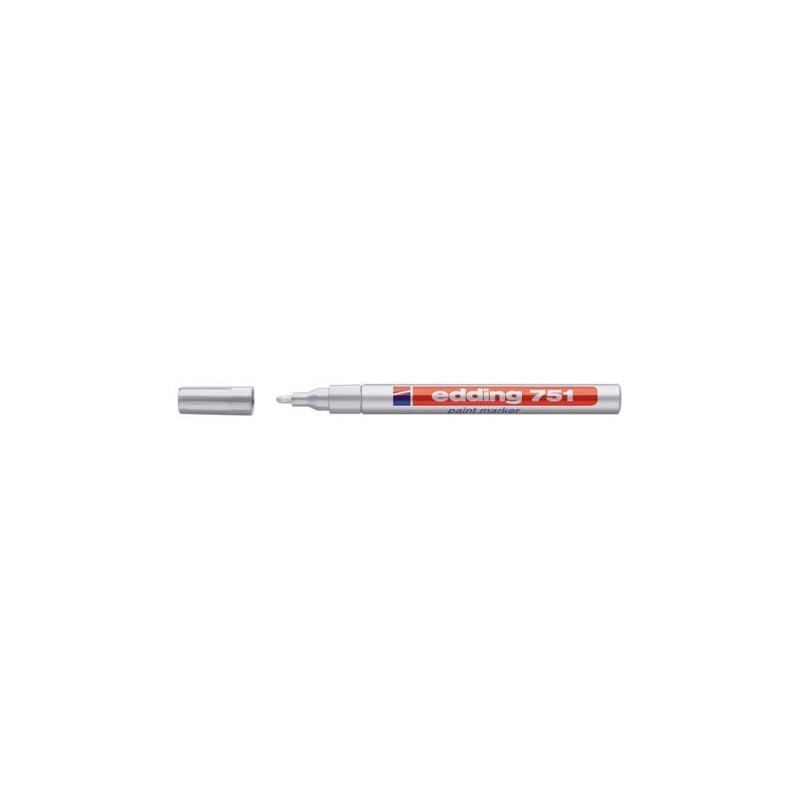 MARKER LAKIEROWY 751 KOŃCÓWKA OKRĄGŁA SREBRNY EDDING ***751/SREB ED*