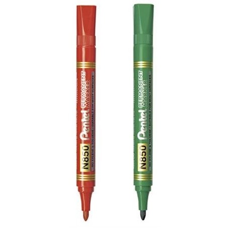 MARKER PERMANENT N850 KOŃCÓWKA OKRĄGŁA CZERWONY PENTEL ***N850-B*