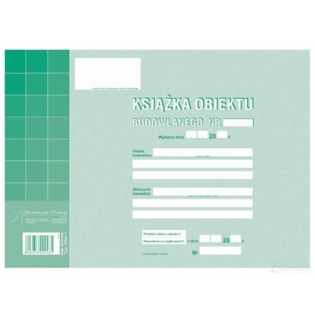 KSIĄŻKA OBIEKTU BUDOWLANEGO